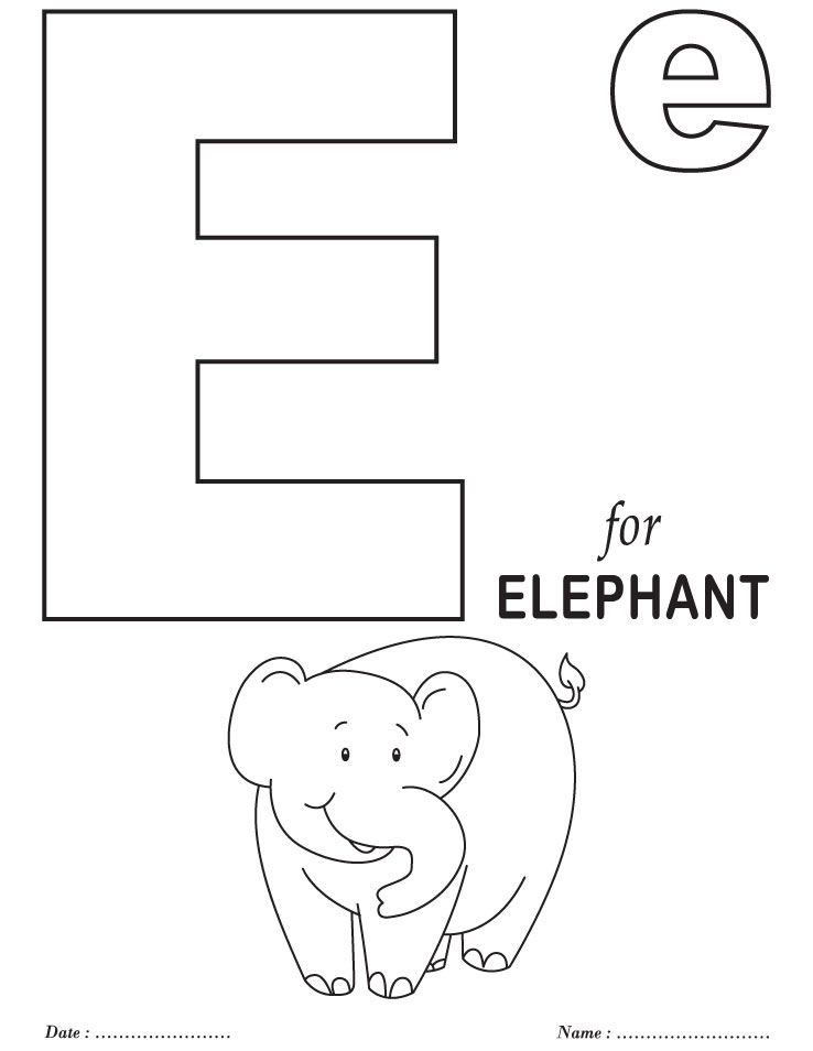 Colouring Pages For Kids Alphabet Letters