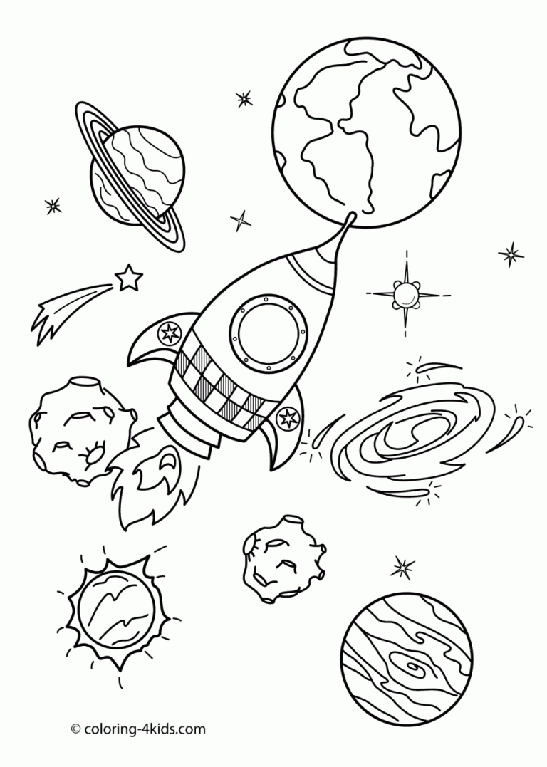 Outer Space Coloring Pages For Preschoolers
