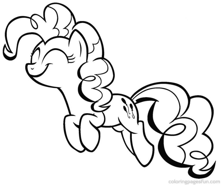 Pinkie Pie Fluttershy Rainbow Dash My Little Pony Coloring Pages