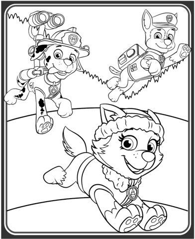 Marshall And Chase Coloring Page