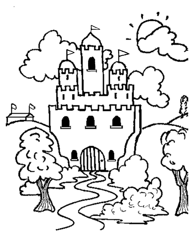 Printable Coloring Castle