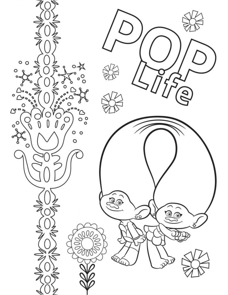 Coloring Book Trolls World Tour Coloring Pages