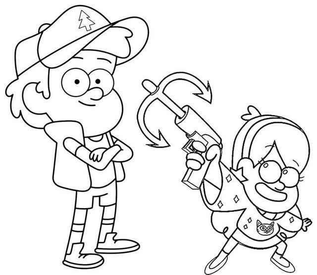 Gravity Falls Coloring Pages Dipper And Mabel