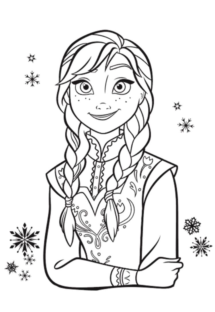 A4 Size Free Printable Full Size Frozen Coloring Pages