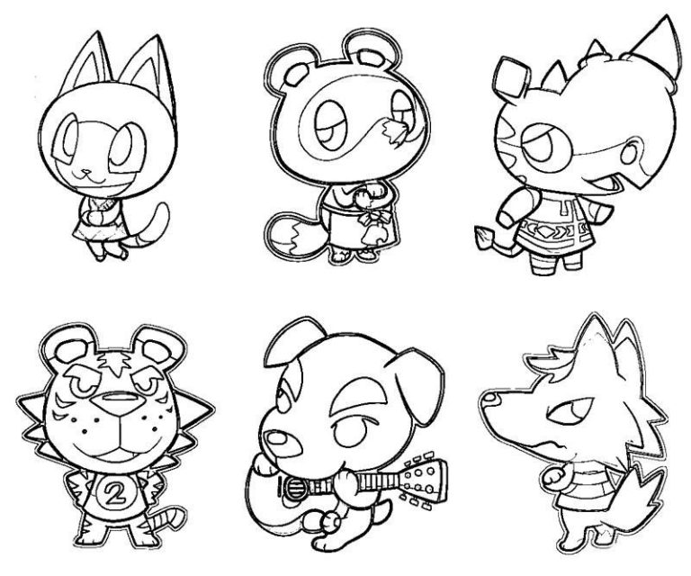 Coloring Book Free Printable Animal Crossing Coloring Pages