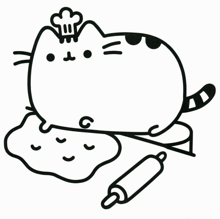 Kawaii Coloring Pages For Kids Cat
