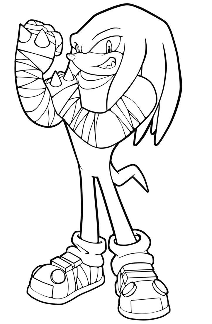 Sonic Boom Knuckles Coloring Pages