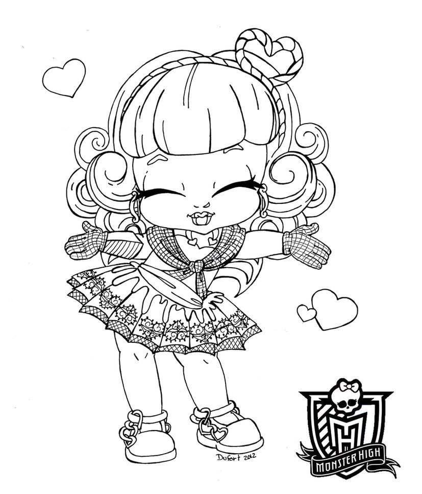 Baby Cute Monster High Coloring Pages