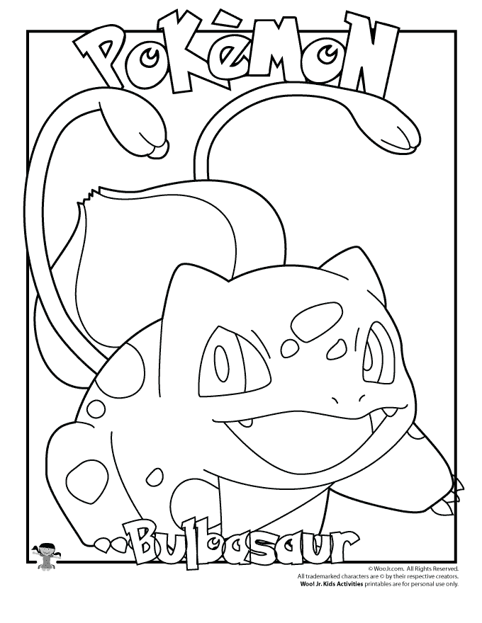 Charmander Squirtle Bulbasaur Coloring Page