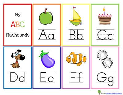 Printable Alphabet Letters With Pictures Flashcards