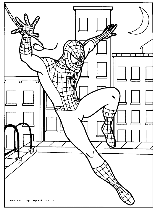Spiderman Colouring In Pages