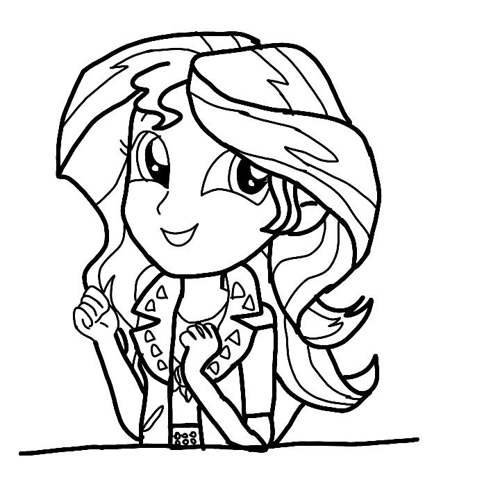 My Little Pony Equestria Girls Coloring Pages Sunset Shimmer