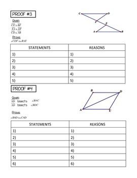 Triangle Congruence Proofs Worksheet Answers