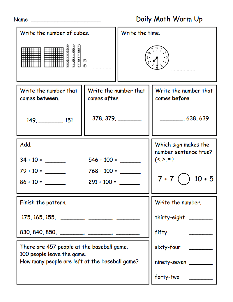 Third Grade Place Value Worksheets 3rd Grade