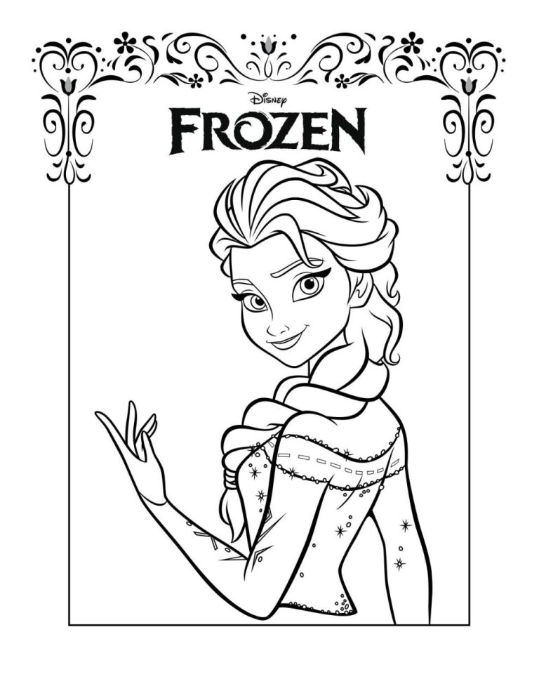 Free Printable Print Frozen 2 Coloring Pages Elsa Hair Down