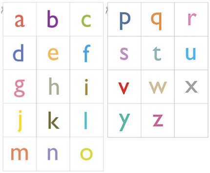 Alphabet Lowercase Letters Printable Free