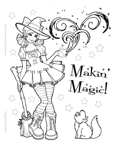 Full Size Printable Halloween Coloring Pages Witch