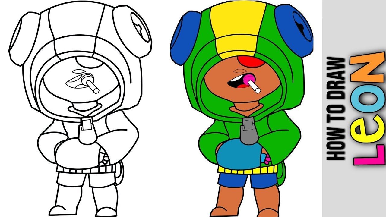 Brawl Stars Coloring Pages Leon Skin