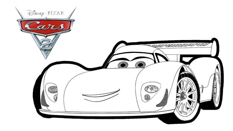 Cars 2 Race Cars Coloring Pages