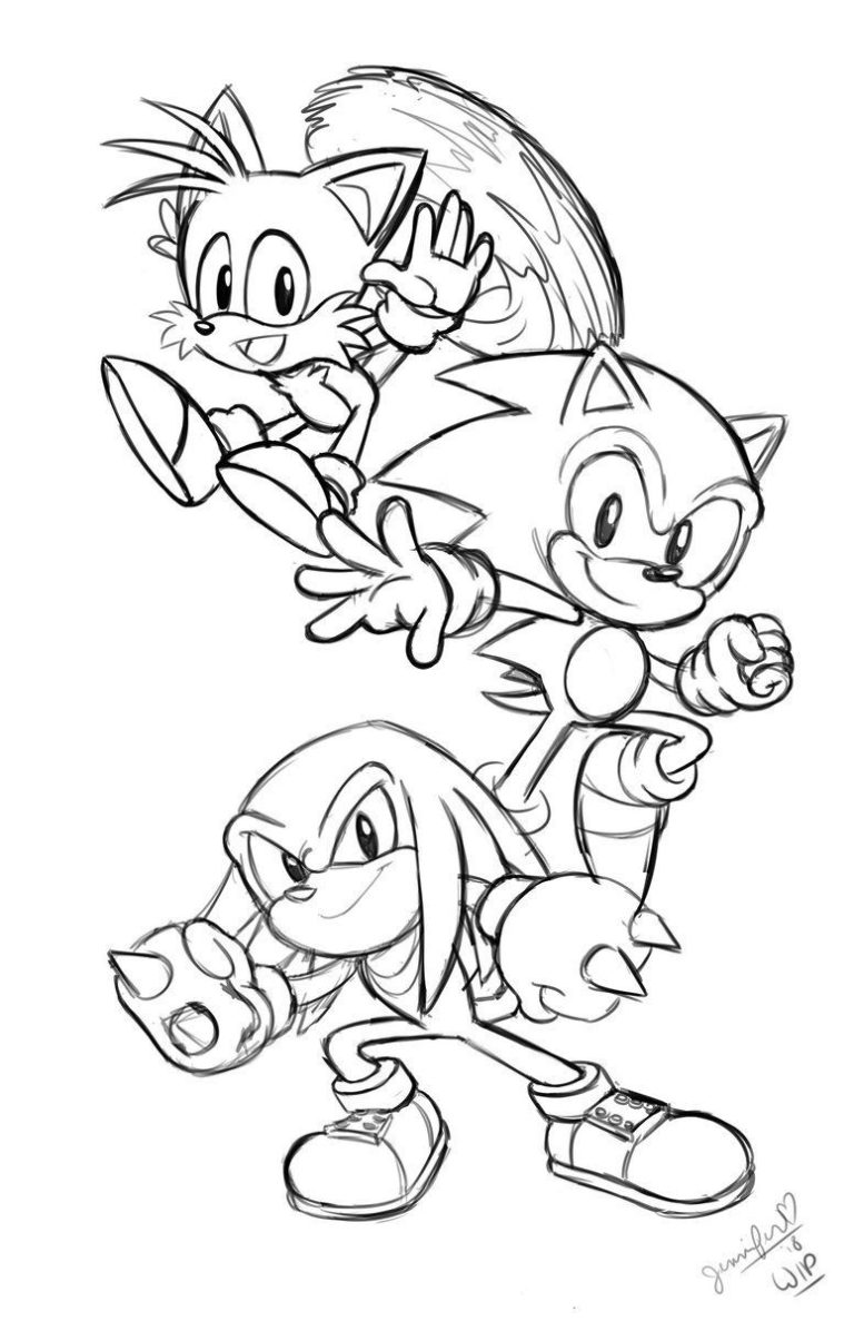 Printable Classic Super Sonic Coloring Pages
