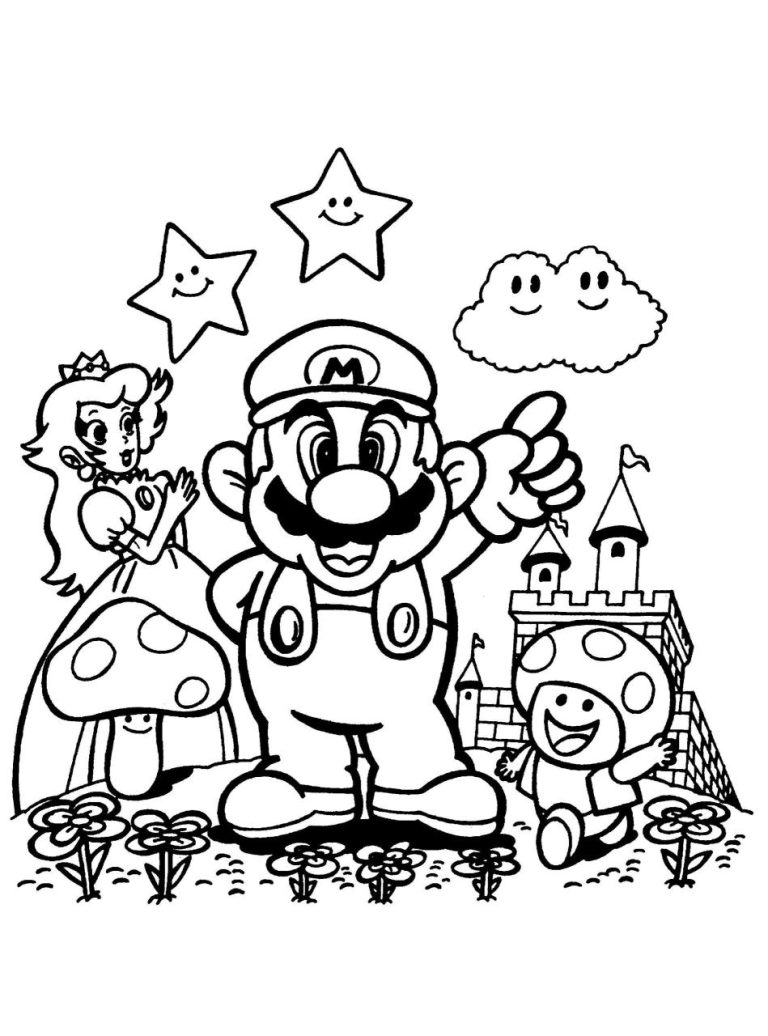 Super Mario Coloring Book Pages