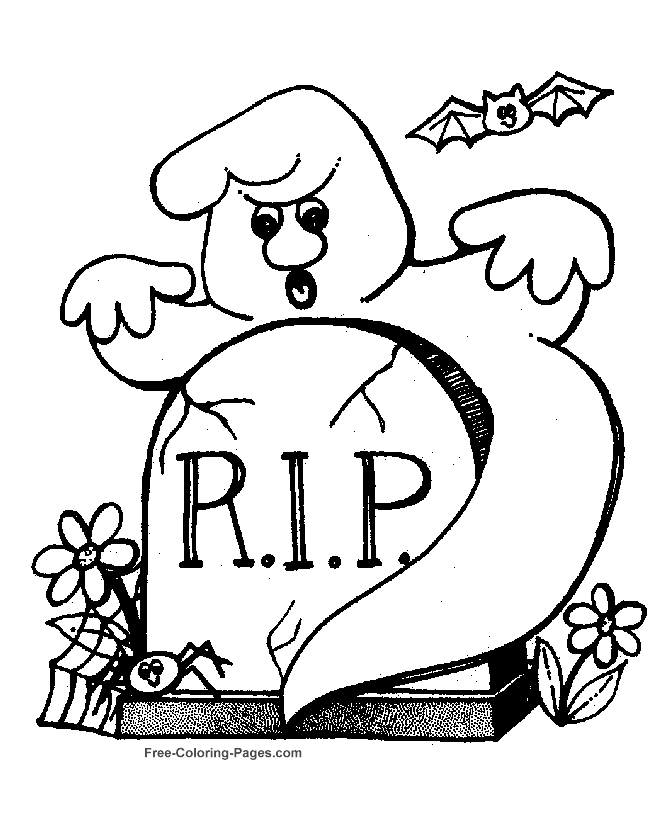 Free Printable Halloween Coloring Pages Ghost
