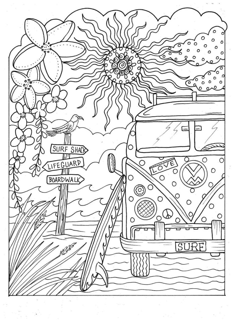 Relaxing Coloring Pages Easy