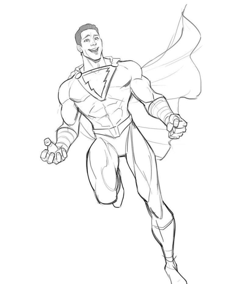 Shazam Coloring Pages Printable