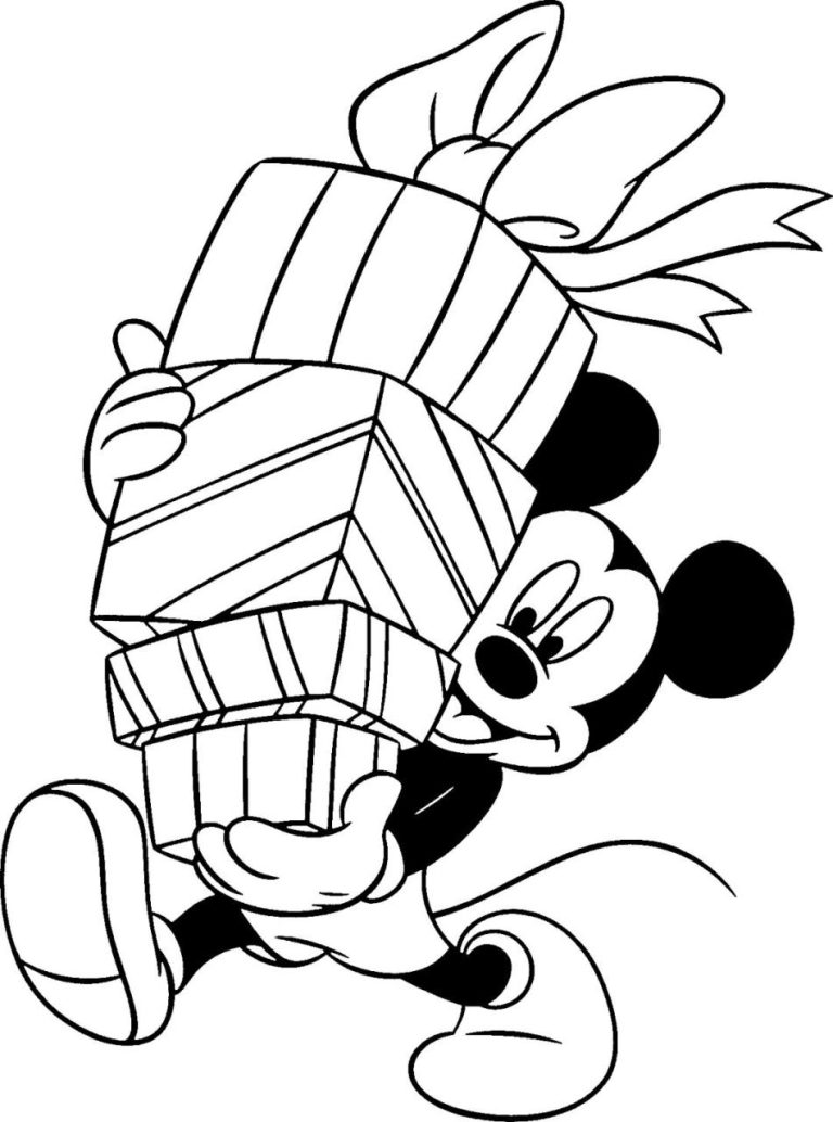 Disney Cute Christmas Colouring Pages