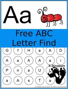 Alphabet Worksheets Free Abc Letter Find Printable