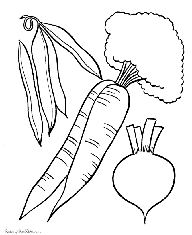 Vegetable Coloring Pages With Names