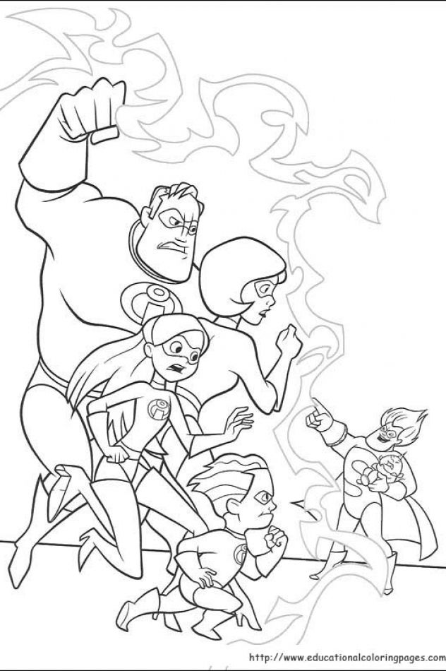 The Incredibles Family Coloring Pages