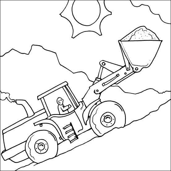 Simple Construction Coloring Pages