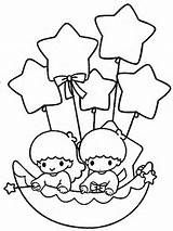 Printable Little Twin Stars Coloring Pages
