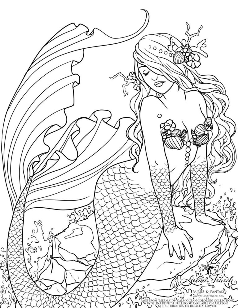 Mermaid Coloring Sheets For Girls