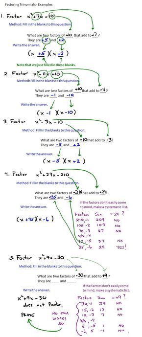 More Factoring Trinomials Worksheet Answers