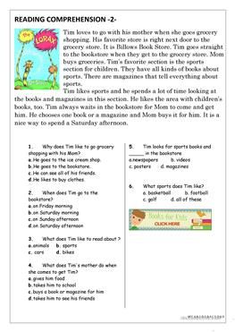 English Reading For Beginners Worksheets