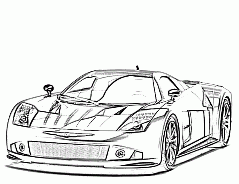 Free Coloring Pages Race Cars