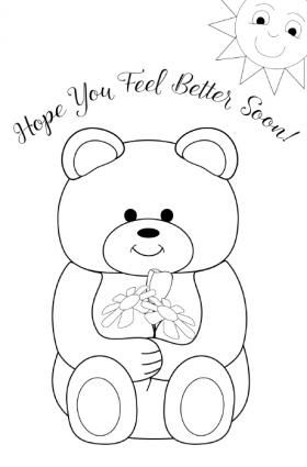 Speedy Recovery Surgery Get Well Soon Coloring Pages
