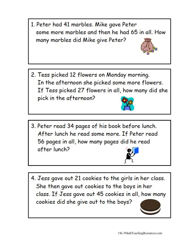 3rd Grade Addition Word Problems For Grade 2
