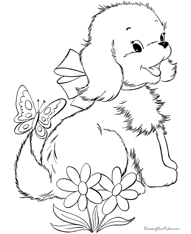 Cute Puppy Pictures To Color