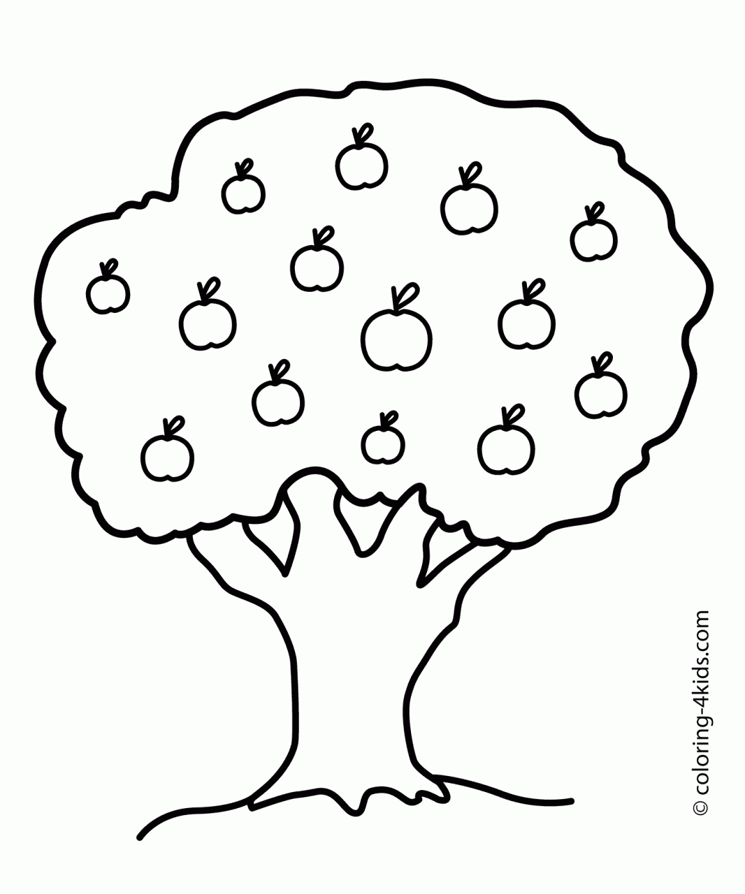 Apple Tree Coloring Sheets