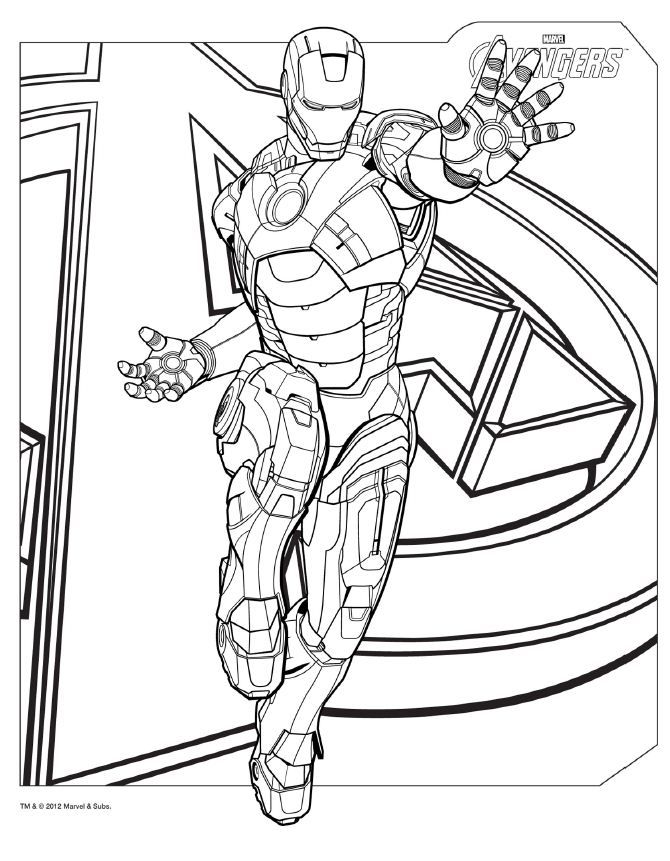 Avengers Coloring Sheet Iron Man Coloring Pages