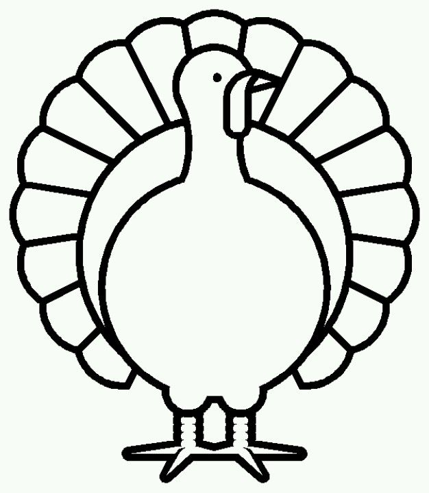 Turkey Coloring Template