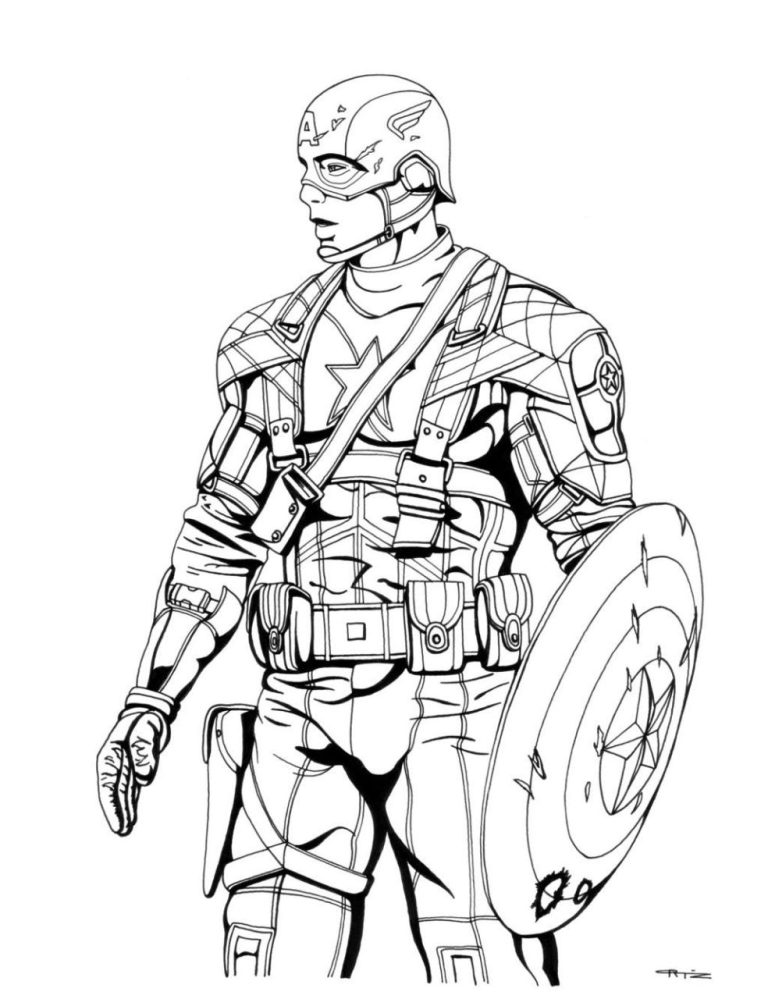 Captain America Winter Soldier Colouring Pages