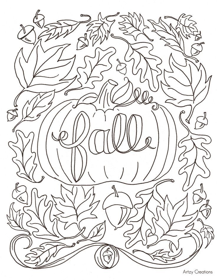 Fall Coloring Pages Printable Free