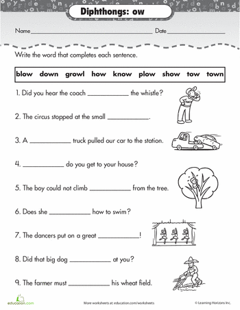 First Grade Phonics Worksheets Grade 2