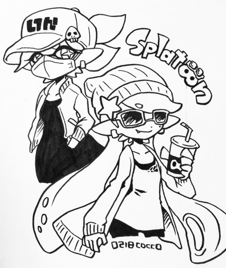 Splatoon 2 Pearl And Marina Coloring Pages