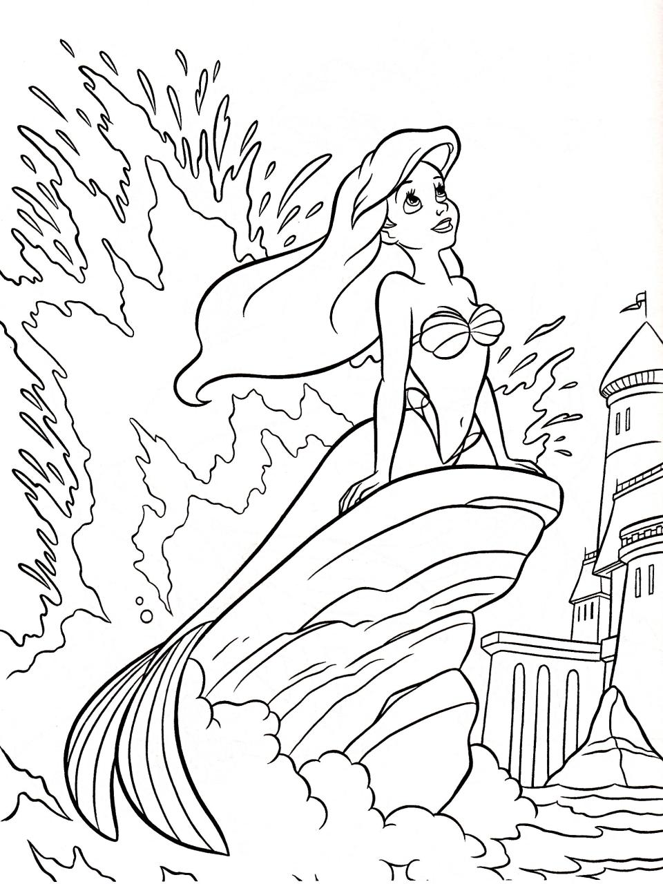 Little Mermaid Pictures To Color