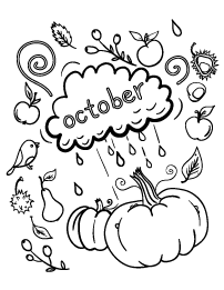 October Coloring Pages Fall